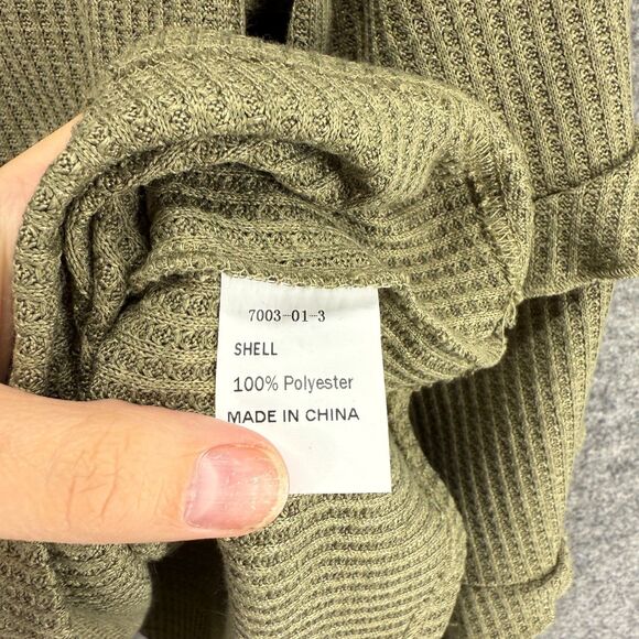 Fashion Sweater Pullover Women L Large Gray V-Neck Knit Waffle Ruffle Casual - Picture 4 of 7